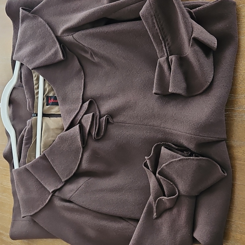 RARE VINTAGE PAULINE TRIGERE WOOL AND SILK DRESS
